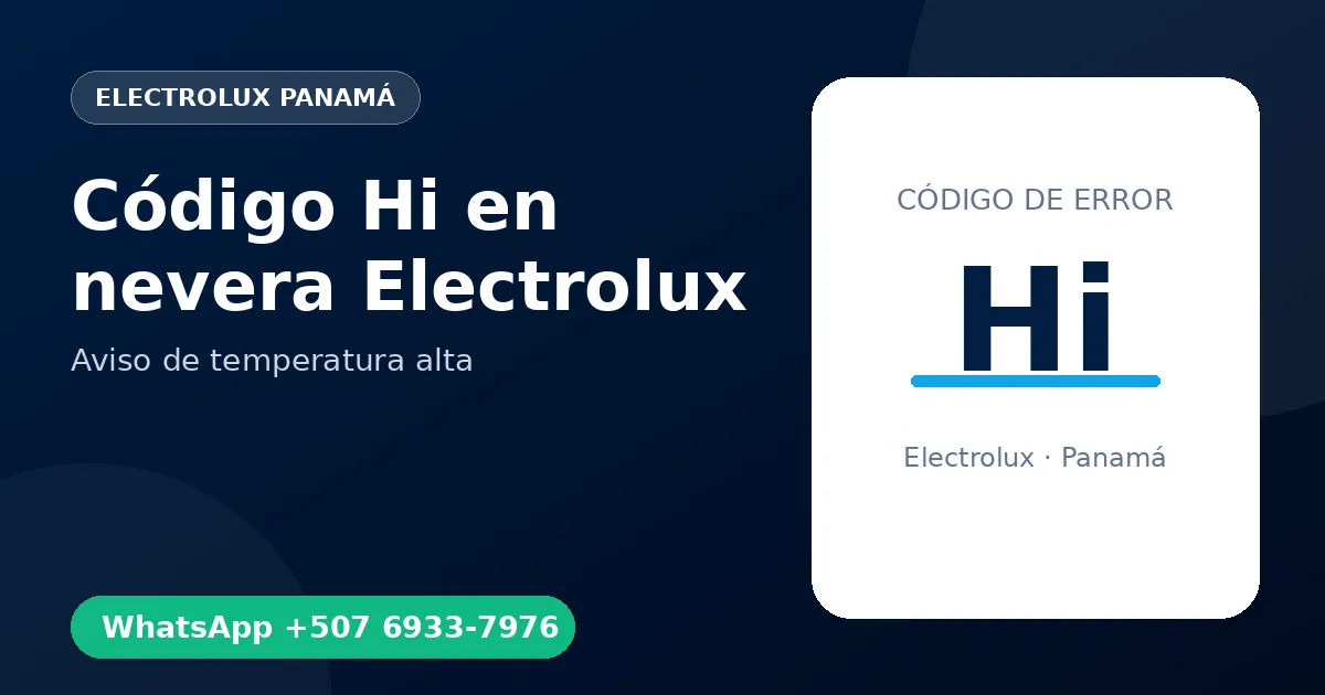Código Hi en nevera Electrolux