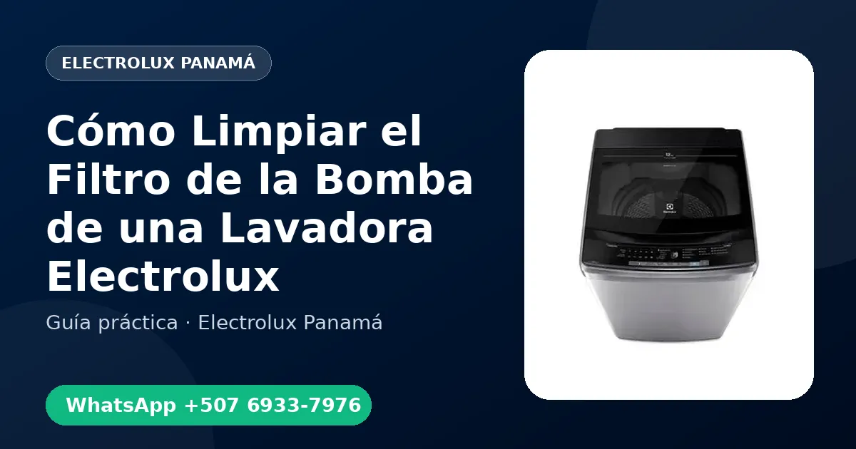 Cómo Limpiar el Filtro de la Bomba de una Lavadora Electrolux