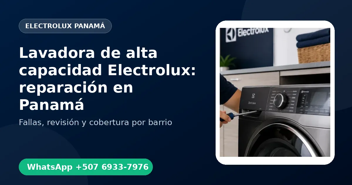 Lavadora de alta capacidad Electrolux en El Cangrejo