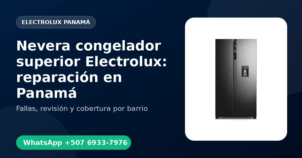 Nevera congelador superior Electrolux en El Cangrejo