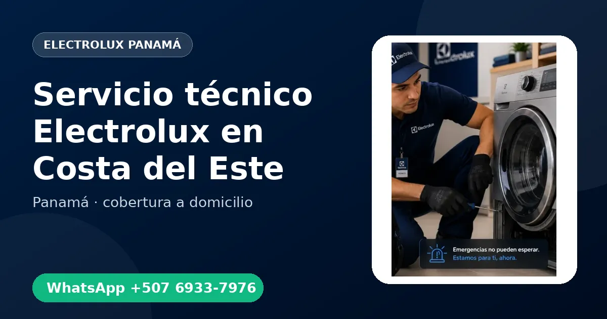 Servicio a domicilio Electrolux en Costa del Este