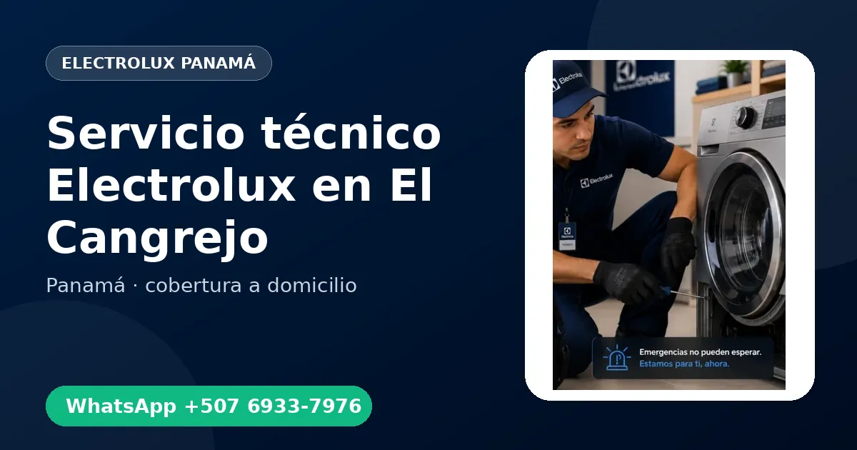 Servicio a domicilio Electrolux en El Cangrejo